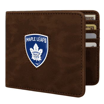 Toronto Maple Leafs Shield Wallet - Brown