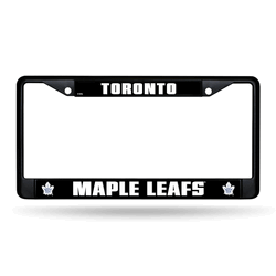 Toronto Maple Leafs Standard Black Chrome Frame with Plastic Inserts 12" x 6" Car/Truck Auto Accessory