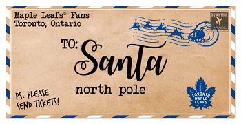 Toronto Maple Leafs To Santa 6x12 Sign