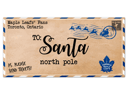Toronto Maple Leafs To Santa 6x12 Sign