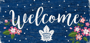 Toronto Maple Leafs Welcome Floral 6x12 Sign