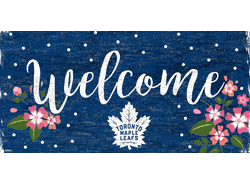 Toronto Maple Leafs Welcome Floral 6x12 Sign