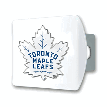 Toronto Maple Leafs White Metal Hitch Cover with  3D Color Emblem