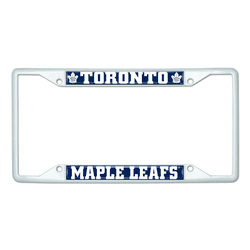 Toronto Maple Leafs White Metal License Plate Frame - 6.25"x12.25"
