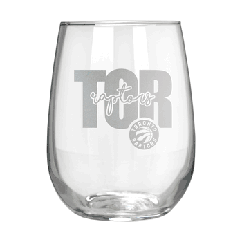 Toronto Raptors 17oz Stemmless Wine Glass