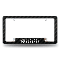Toronto Raptors Black 12" x 6" Chrome All Over Automotive License Plate Frame for Car/Truck/SUV