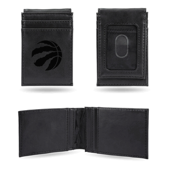 Toronto Raptors Black Laser Engraved Front Pocket Wallet