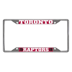 Toronto Raptors Chrome Metal License Plate Frame, 6.25in x 12.25in