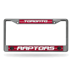 Toronto Raptors Classic 12" x 6" Silver Bling Chrome Car/Truck/SUV Auto Accessory