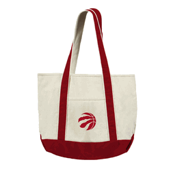 Toronto Raptors NBA Canvas Tote with Colored Strap