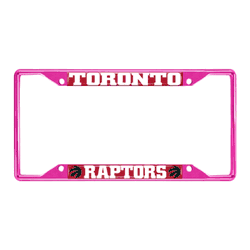 Toronto Raptors Pink Metal License Plate Frame - 6.25"x12.25"