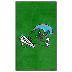 Tulane 3X5 High-Traffic Mat with Durable Rubber Backing - Portrait Orientation