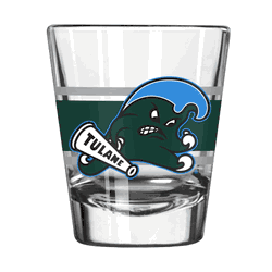 Tulane Green Wave 2oz Stripe Shot Glass