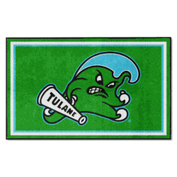Tulane Green Wave 4ft. x 6ft. Plush Area Rug