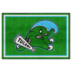 Tulane Green Wave 5ft. x 8 ft. Plush Area Rug