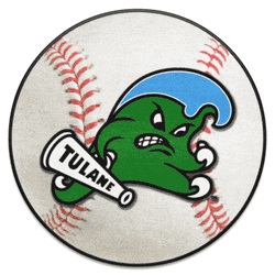 Tulane Green Wave Baseball Rug - 27in. Diameter
