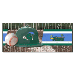 Tulane Green Wave Baseball Runner Rug - 30in. x 72in.