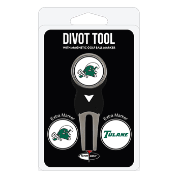 Tulane Green Wave Divot Tool Pack - Signature tool w/ 3 markers