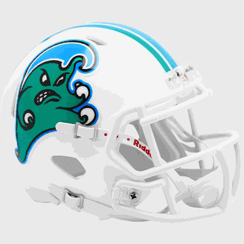 Tulane Green Wave NCAA Mini Speed Football Helmet Angry Wave