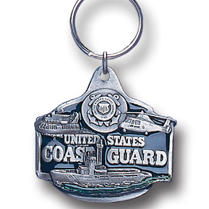 U. S. Coast Guard Metal Key Chain with Enameled Details