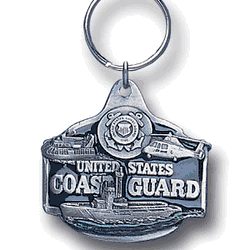 U. S. Coast Guard Metal Key Chain with Enameled Details