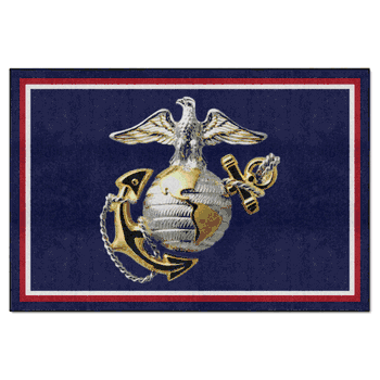 U.S. Marines 5ft. x 8 ft. Plush Area Rug