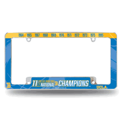 UCLA Bruins Multi Champ 12" x 6" Chrome All Over Automotive License Plate Frame