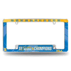 UCLA Bruins Multi Champ 12" x 6" Chrome All Over Automotive License Plate Frame for Car/Truck/SUV