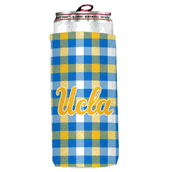 UCLA Bruins Plaid Insulated Slim Can Sleeve