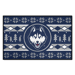 UConn Huskies Holiday Sweater Starter Mat Accent Rug - 19in. x 30in.