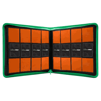 Ultra Pro 12 Pocket Pro Binder Zippered Green