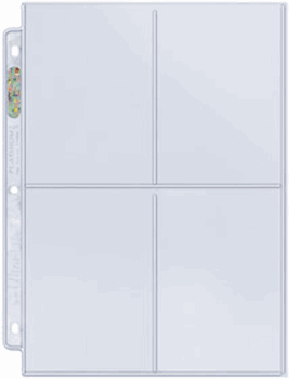 Ultra Pro 4-Pocket Gutscheinseiten – 25 Blatt – Passend Für 3,5 X 5 Zoll – Top-Load-Taschen