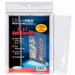 Ultra Pro 5" x 7" Card Sleeve - (100 per pack)