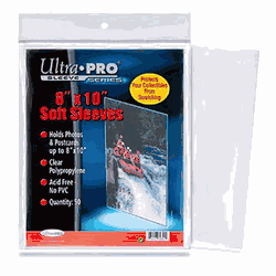 Ultra Pro 8" x 10" Card Sleeve - (50 per pack)