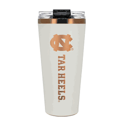 UNC Tar Heels 32oz Crme and Copper Big Slim Tumbler with Straw
