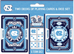 UNC Tar Heels NCAA 2-pack Playing Cards & Dice Set