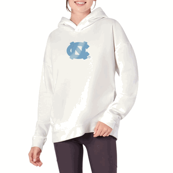 UNC Tar Heels NCAA Kadi Hoodie with Zipper Pockets White XS