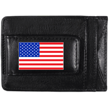 United States Flag Leather Cash and Cardholder