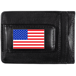 United States Flag Leather Cash and Cardholder