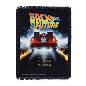 Universal  Back To The Future Out Of Time Tapestry Throw Blanket 48x60 inches