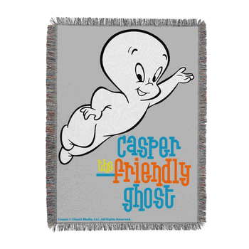 Universal Casper the Ghost Friendly Flight Tapestry Throw 48x60 inches