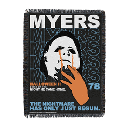 Universal Halloween II He Came Home Tapestry Throw 48x60 inches