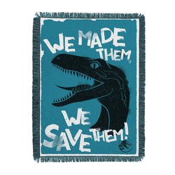 Universal Jurassic World 2 We Made Them Tapestry Throw Blanket 48x60 inches