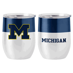 University of Michigan Wolverines colorblock curved beverage