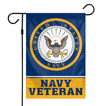 US Navy Flag 12x18 Garden Style Veteran Design