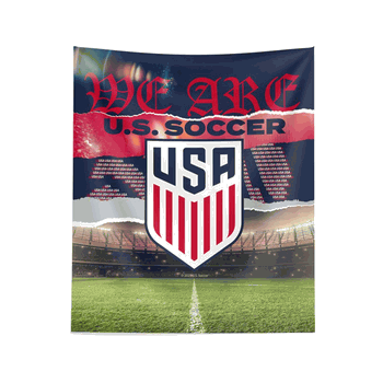 US Soccer Breakdown Wall Hanging 34x40 inches