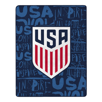 US Soccer Disperse Silk Touch Throw Blanket 46x60 inches
