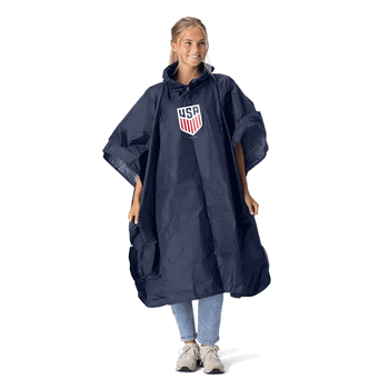 US Soccer Logo Pullover Poncho with Mesh Bag 49x44 inches