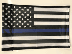 USA Blue Line Flag 12x18 Garden Style Design CO