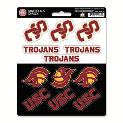 USC Trojans 12 Count Mini Decal Sticker Pack